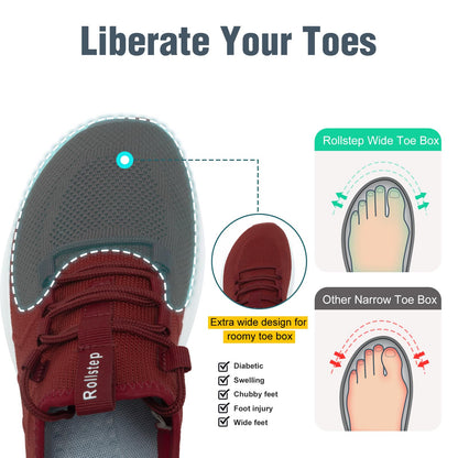 Wide Toe Box Shoes Women Extra Wide Width Sneakers