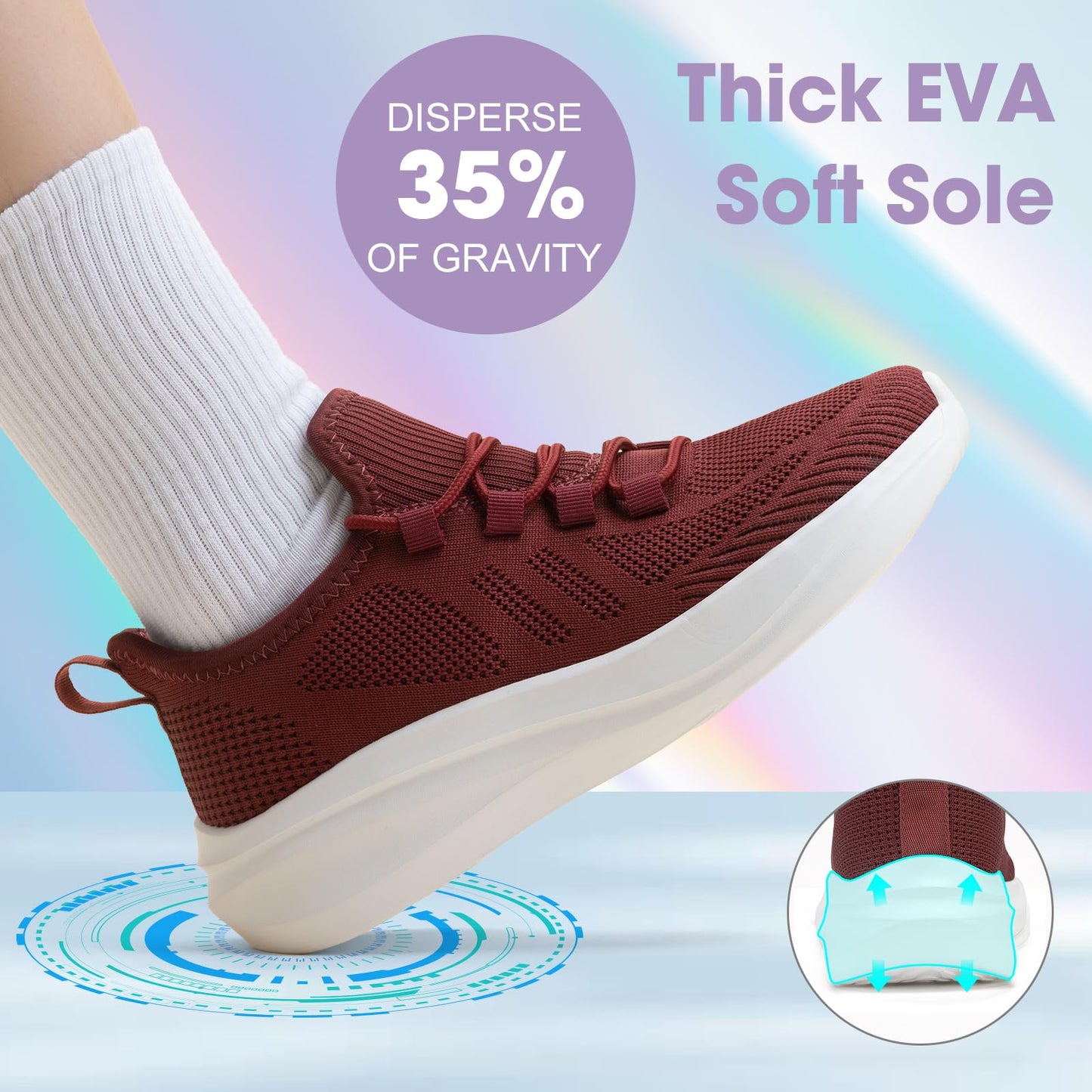 ZOVE Wide Toe Box Shoes Women Extra Wide Width Tennis Sneakers