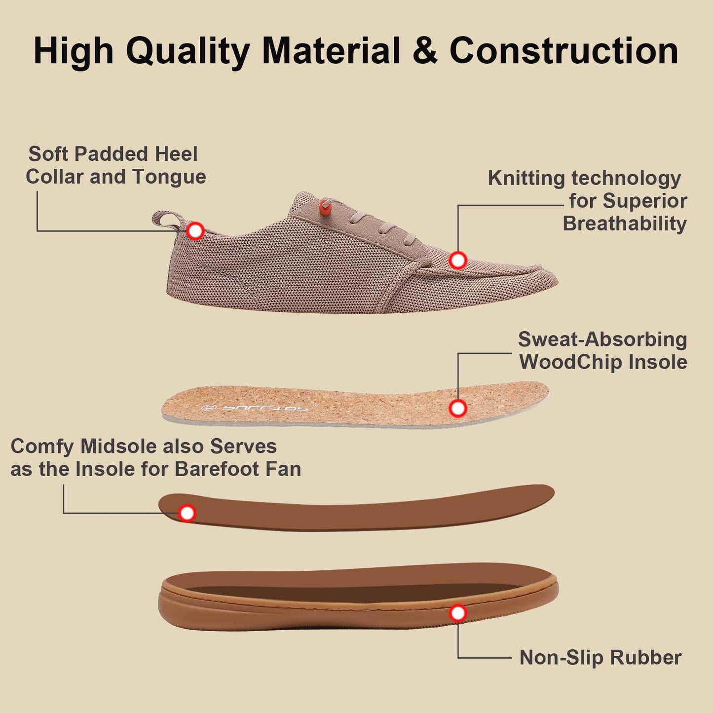 Men's Barefoot Wide Toe Box Shoes