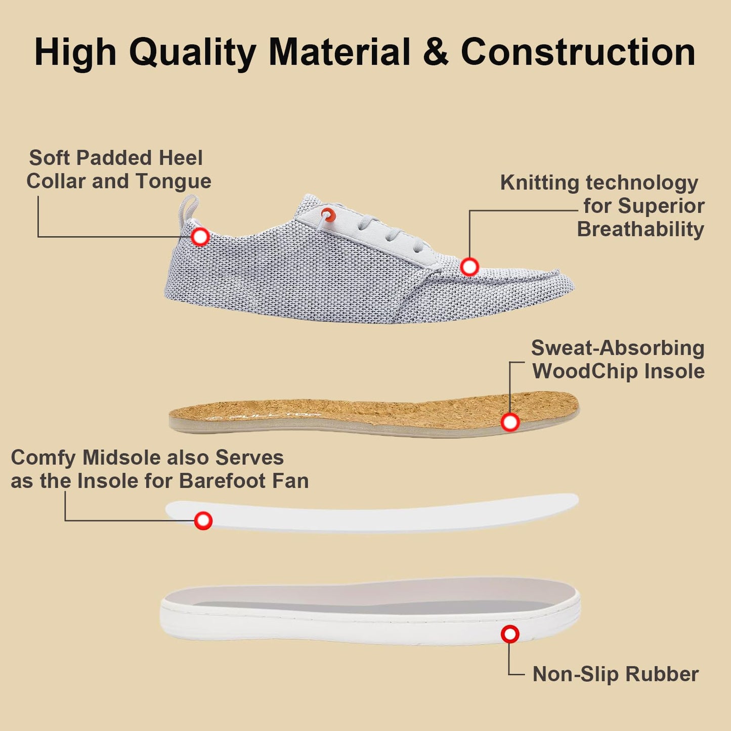 Men's Barefoot Wide Toe Box Shoes