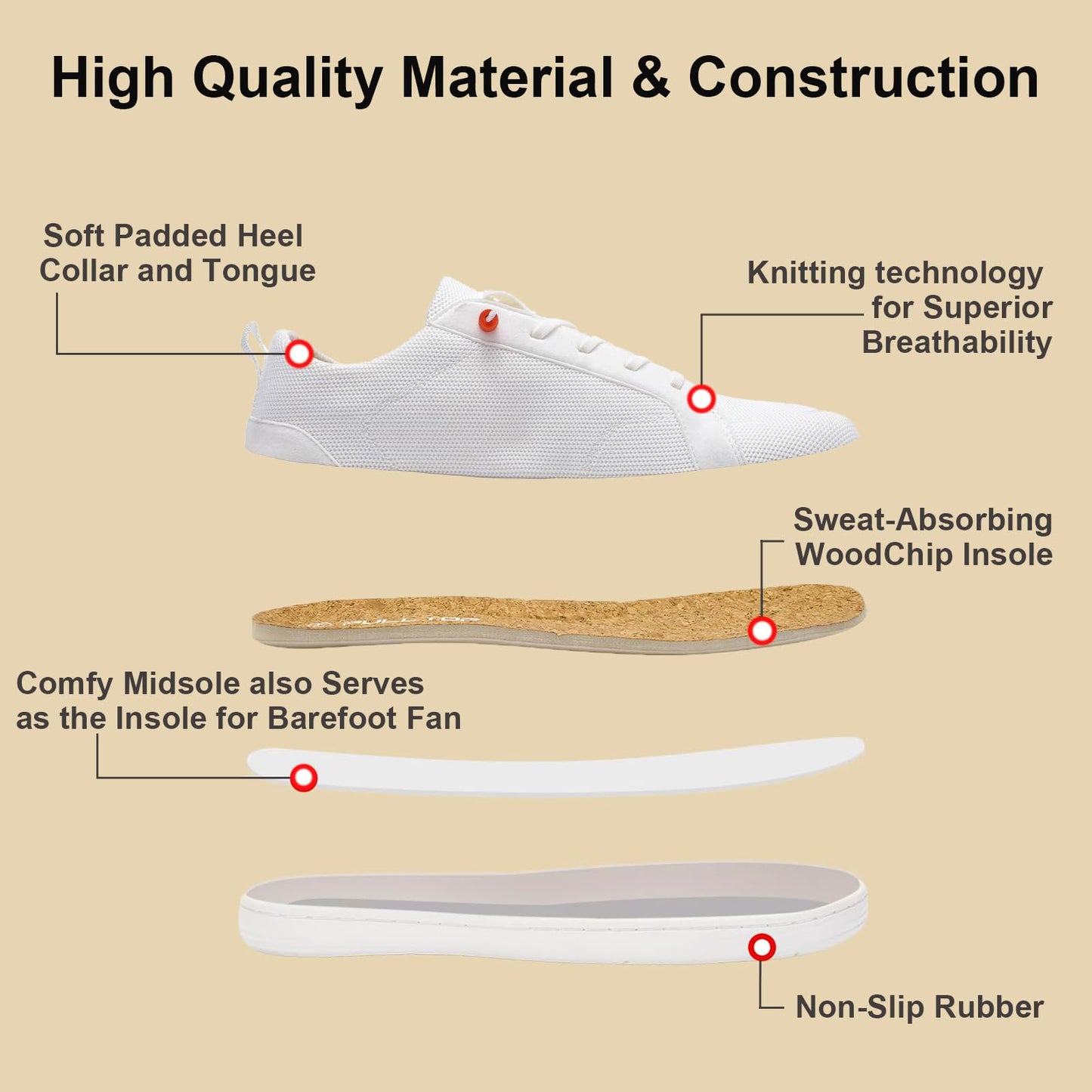 Men's Barefoot Wide Toe Box Shoes